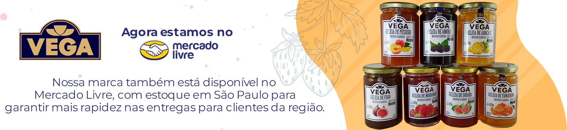 Geleia de amora Vega banner da home